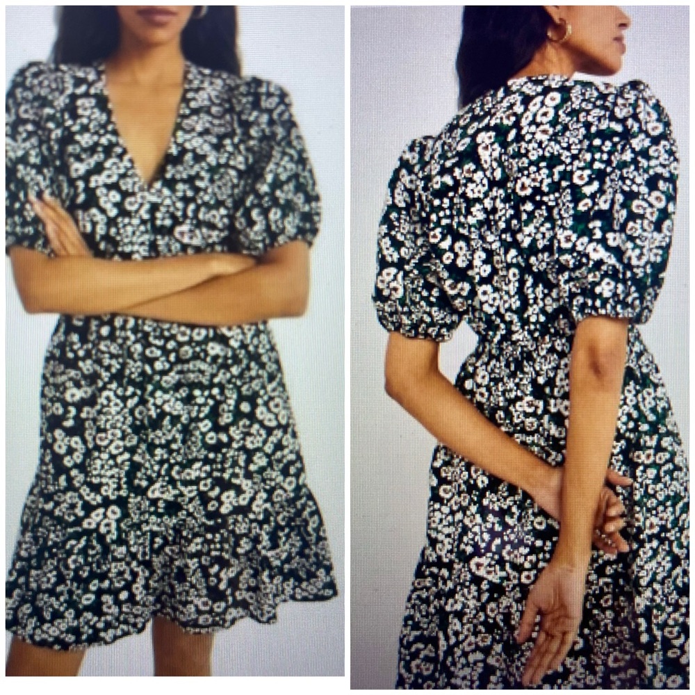 Boden Floral Puff Sleeve Tiered Ruffle Boho Dress Size 6 NWT - Picture 4 of 16